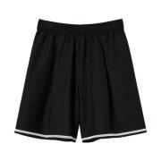 Zwarte Shorts met Elastische Tailleband Twinset , Black , Dames