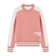 Flash Fox Katoenmix Trui Maison Kitsuné , Pink , Dames