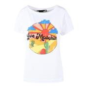 Tshirt Love Moschino , White , Dames