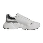 Witte lage sneakers met rubberen zool Dolce & Gabbana , White , Heren