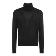 Zwarte Sweater met Geborduurd Logo Dsquared2 , Black , Heren