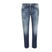 Blauwe Distressed Skinny Jeans Aw24 Dsquared2 , Blue , Heren