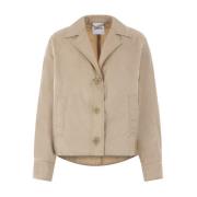 Beige Nylon Thermore® Jas Shirt Aspesi , Beige , Dames