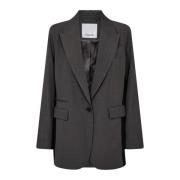 Oversize Panel Blazer Donkergrijs Co'Couture , Gray , Dames