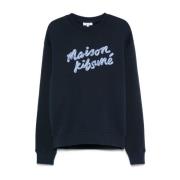 Blauwe Sweater voor Mannen Aw24 Maison Kitsuné , Blue , Heren