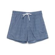 Navy Blue Beachwear Trekkoord Shorts Fedeli , Blue , Heren