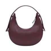 Dames Bordeaux Halvmaanvormige Tas Estro , Red , Dames