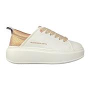 Hoge damessneaker in wit leer naakt Alexander Smith , White , Dames