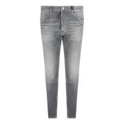 Grijze Distressed Skinny Jeans Aw24 Dsquared2 , Gray , Heren