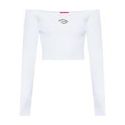 Stijlvolle Pullover met Lange Mouwen Diesel , White , Dames