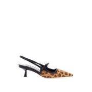 Luipaardprint Leren Pumps met Puntige Neus Jimmy Choo , Black , Dames