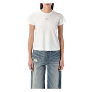 Etiquette T-Shirt MM6 Maison Margiela , White , Dames