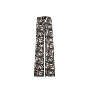 Zijden Rose-Print Track Pants Roberto Cavalli , Multicolor , Heren