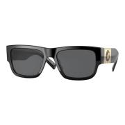 Stud Medusa Zonnebril Zwart/Goud Versace , Black , Heren