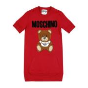 Rode Teddy Jurk Aw24 Moschino , Red , Dames