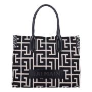 Zwart/ivoor B-Army Shopper Handtas Balmain , Black , Dames