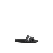 Monogram Slip-On Sandalen met Platte Zool Givenchy , Black , Heren