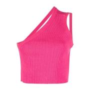 Roze Mesh Gebreide Top Jacquemus , Pink , Dames