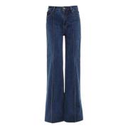 Wijde Flared Denim Jeans Zimmermann , Blue , Dames