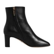 Zwarte leren laarzen met zijrits Dolce & Gabbana , Black , Dames