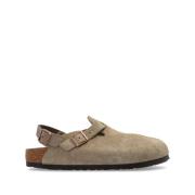 Taupe Suède Amandel Teen Gesp Schoenen Birkenstock , Green , Heren