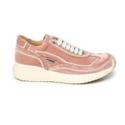 Roze Fluweel Veterschoenen Paciotti , Pink , Dames