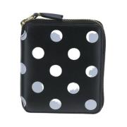 Polka Dot Rits Portemonnee Comme des Garçons , Black , Unisex