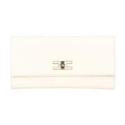 Chique witte schoudertas met gouden logo Elisabetta Franchi , Yellow ,...