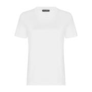 Grafische Print Katoenen T-Shirt Dolce & Gabbana , White , Dames