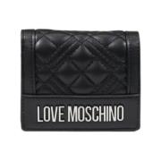 Zwarte Kleine Portemonnee Lente/Zomer Collectie Love Moschino , Black ...