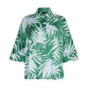 Bladprint Halfmouw Shirt Liu Jo , Green , Dames