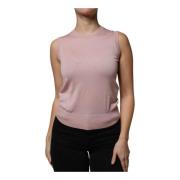 Roze Cashmere Zijden Tanktop Dolce & Gabbana , Pink , Dames