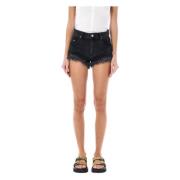 Zwarte Denim Mini Shorts Isabel Marant Étoile , Black , Dames