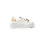 Witte leren katten detail platform sneakers Gio+ , White , Dames