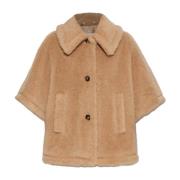 Bont poncho Tenebre Max Mara , Beige , Dames