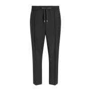 Zwarte elastische taille broek Dolce & Gabbana , Black , Heren