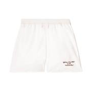 Shorts met elastische tailleband en zakken Off White , White , Dames