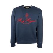 Geborduurde Crew Neck Sweatshirt Roy Roger's , Blue , Heren