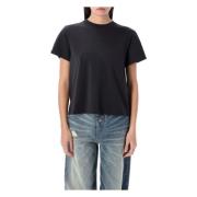 Geplooide Achterkant T-Shirt MM6 Maison Margiela , Black , Dames