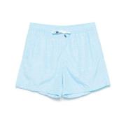 Lichtblauwe Strandkleding Trekkoord Shorts Fedeli , Blue , Heren