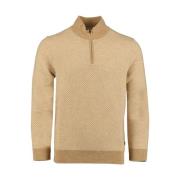 Heren wol halve rits trui Hugo Boss , Beige , Heren