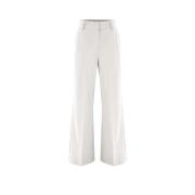 Elegante polyesterbroek met plooien Kocca , White , Dames