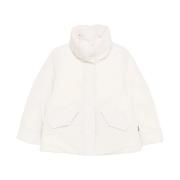 Luxe Cocoon Jas Polyester Woolrich , White , Dames