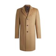 Wollen en Kasjmier Jas Hugo Boss , Beige , Heren