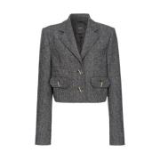 Wollen Tweed Jas Vivona Pinko , Gray , Dames