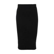 Love Birds Gebreide Midi Rok Pinko , Black , Dames