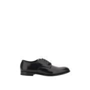 Italiaanse Leren Derby Schoenen Doucal's , Black , Heren