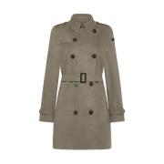 Eco-Suede Trench Coat RRD , Beige , Dames