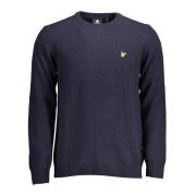 Blauwe Trui met Logo Applicatie Lyle & Scott , Blue , Heren