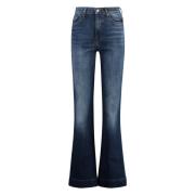 Jeans Flare Pre-owned 7 For All Mankind , Blue , Dames